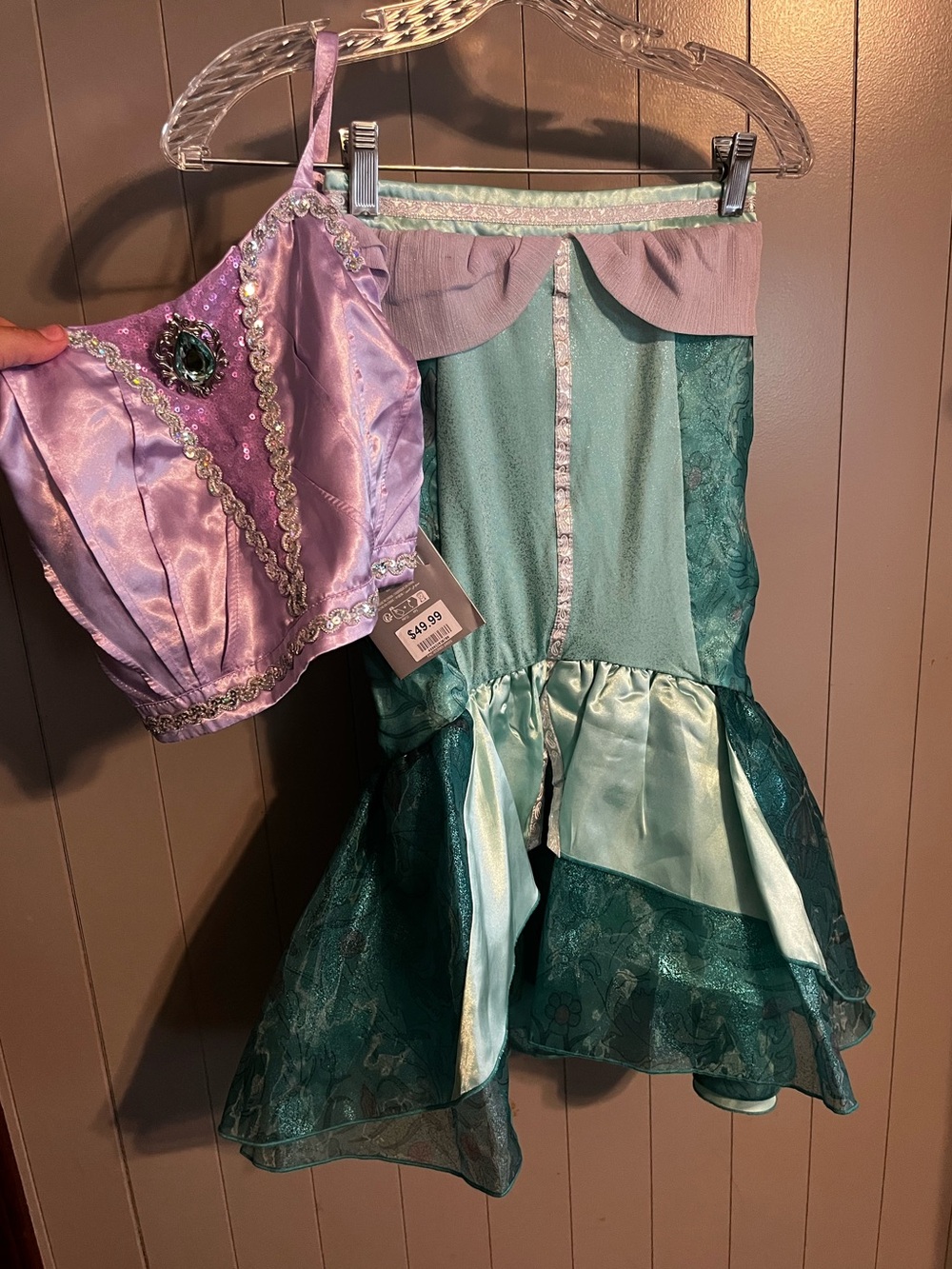 Authentic Disney store NWT Ariel little mermaid costume 7/8